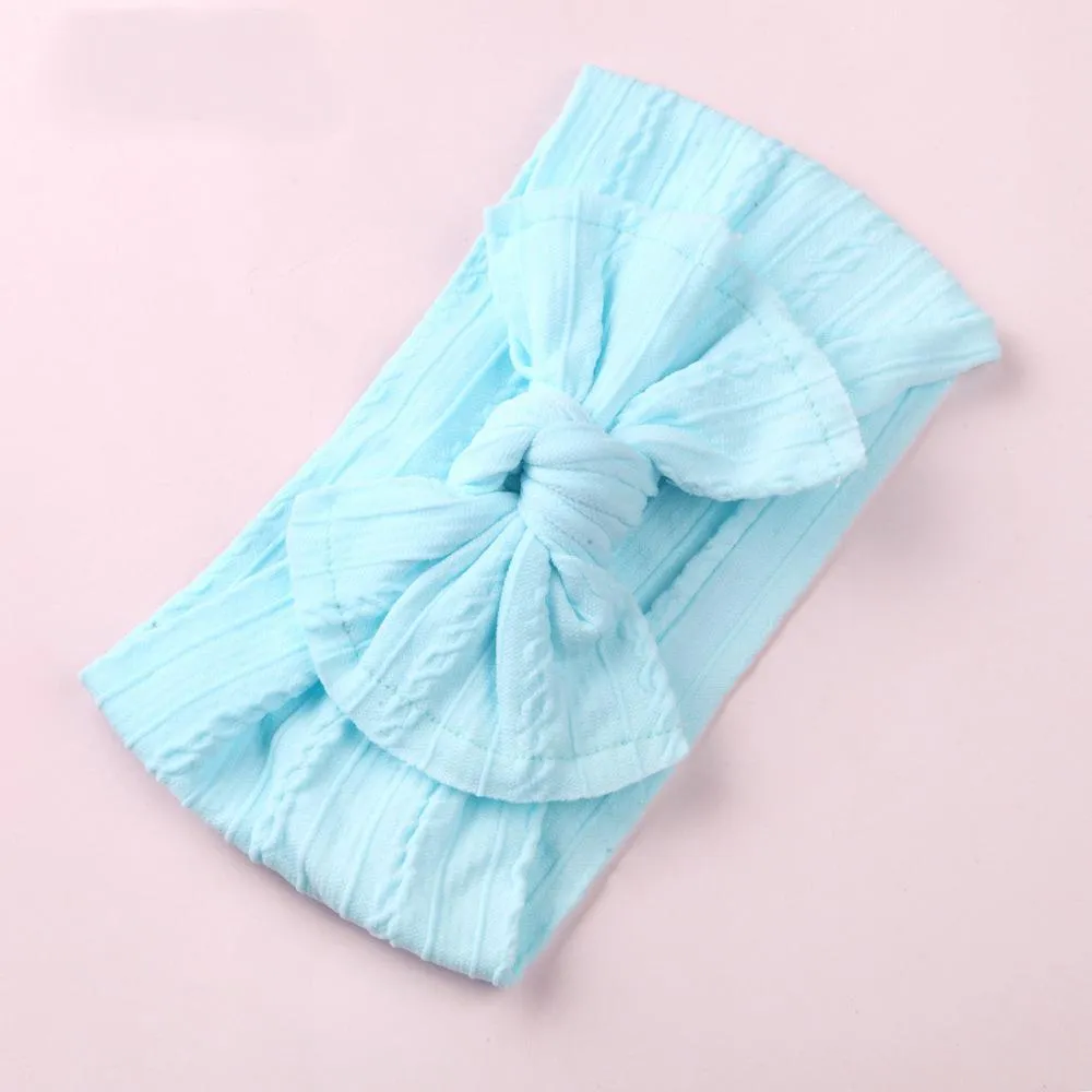 Baby Hair Band Jacquard Wide Edge Bow Children's Hair Band