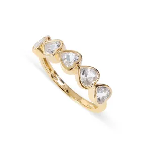 BEZEL SET TOPAZ HEART RING
