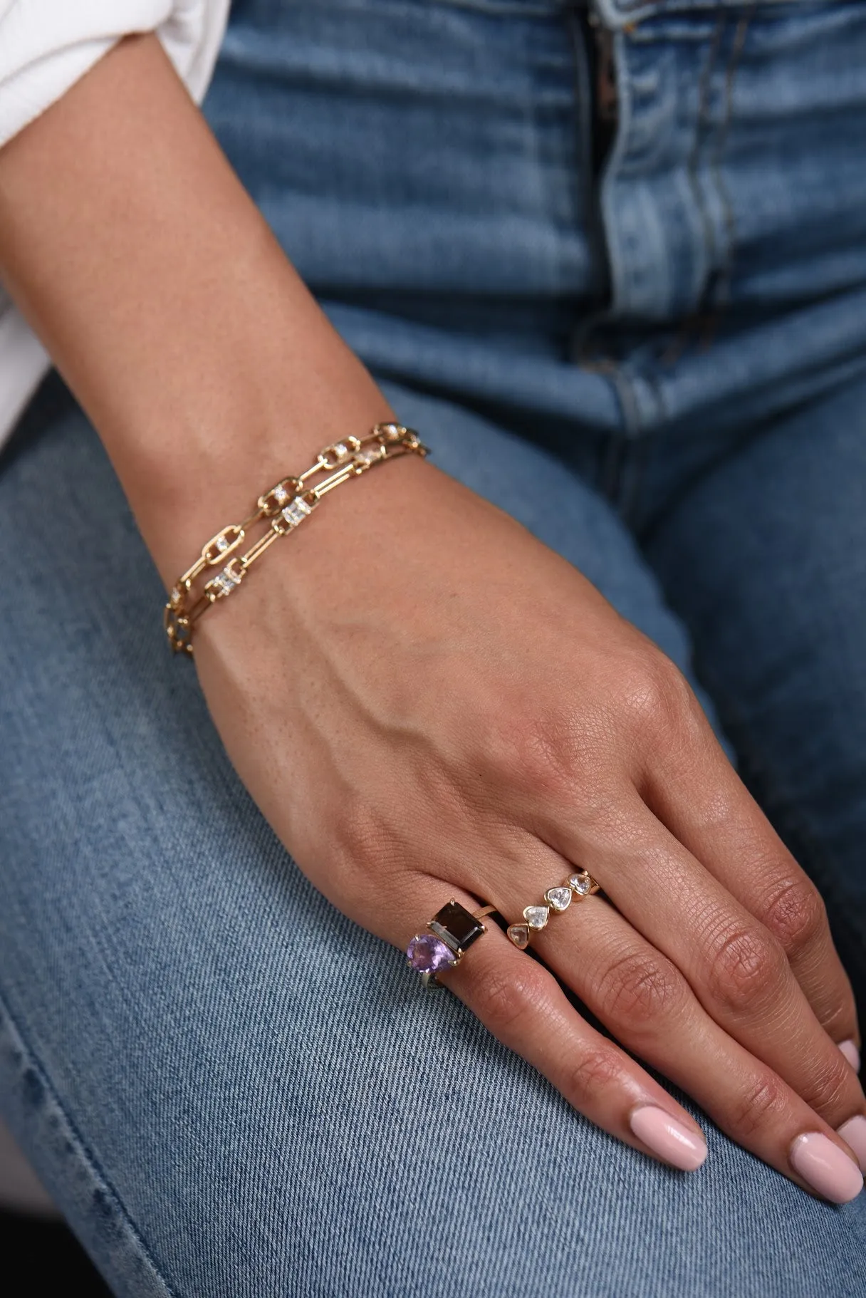 BEZEL SET TOPAZ HEART RING