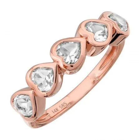 BEZEL SET TOPAZ HEART RING