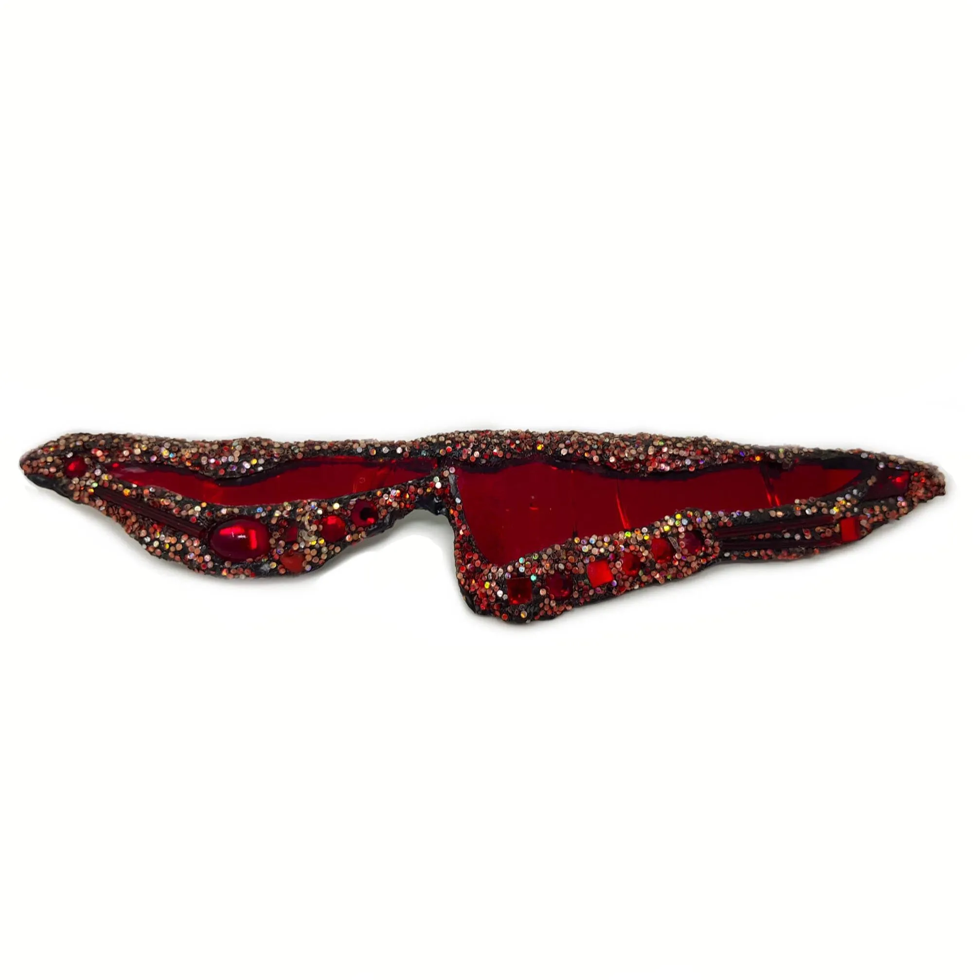 BOLT - RED LIGHTENING BOLT BROOCH