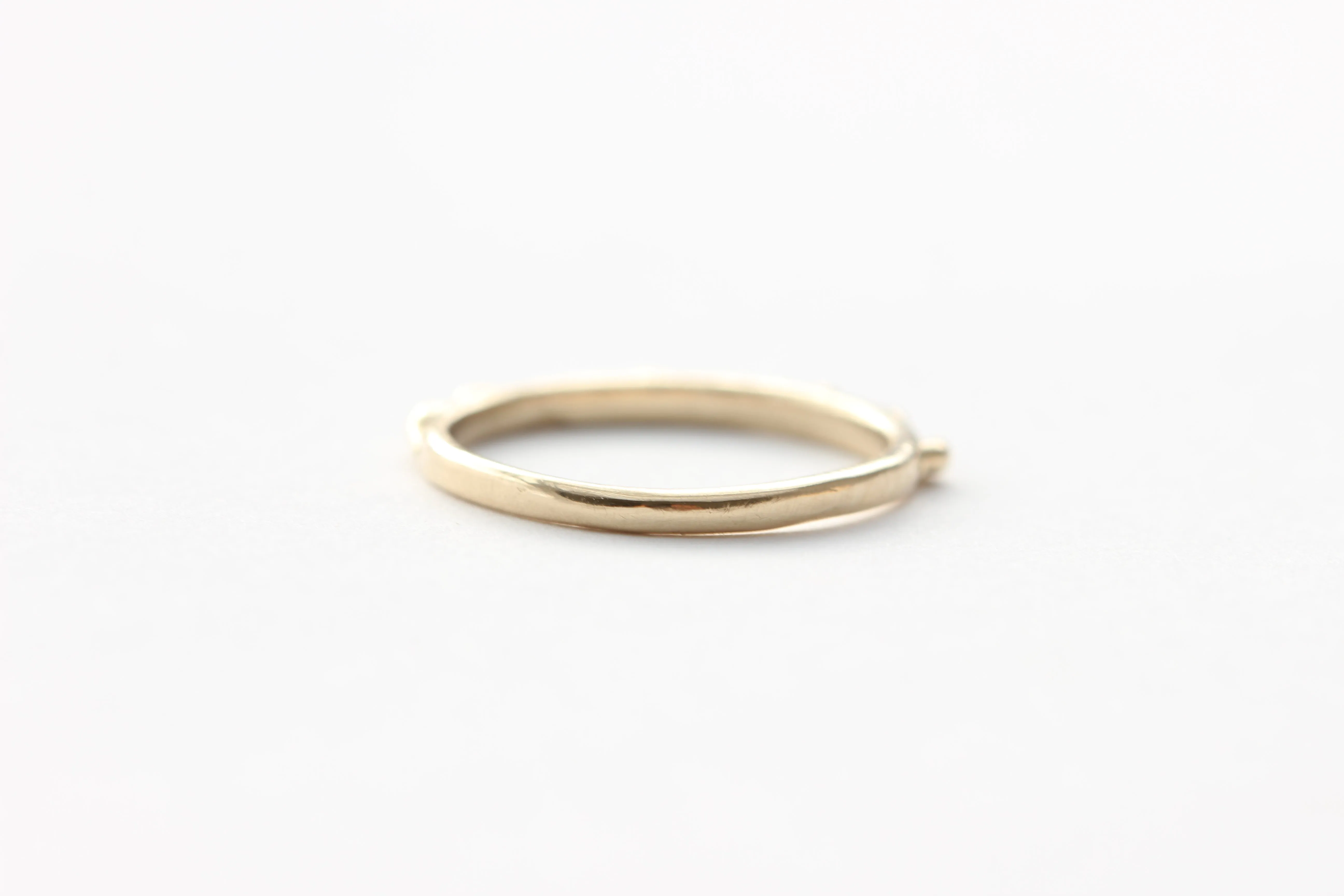 Bumpy 14k Yellow Gold Ring – Unique Textured Stackable Band