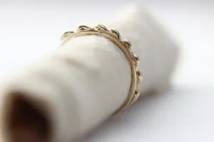 Bumpy 14k Yellow Gold Ring – Unique Textured Stackable Band