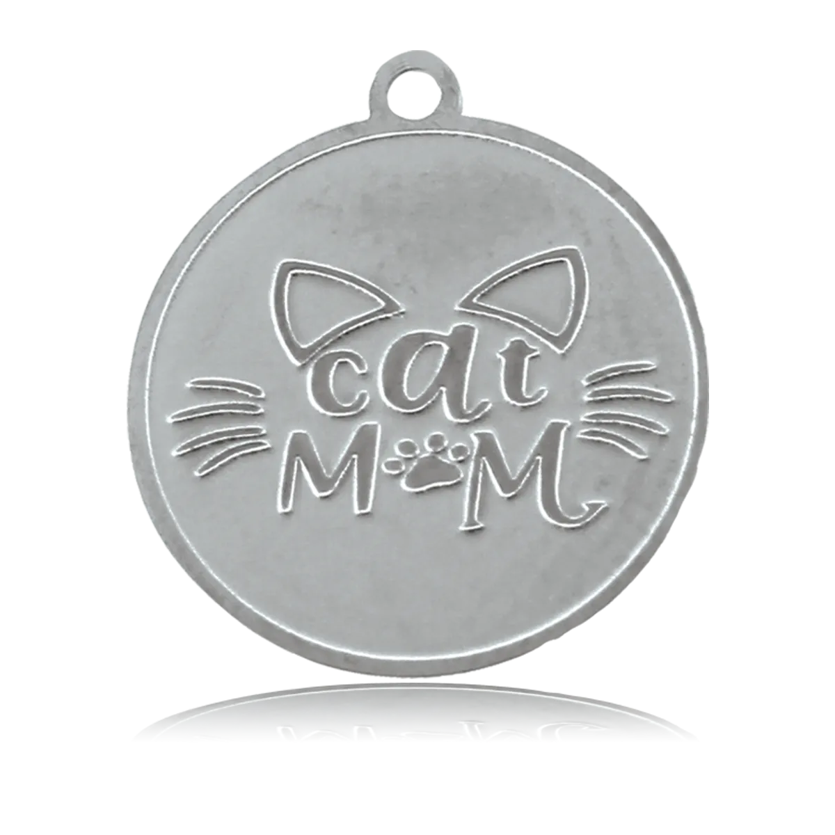 Cat Mom Charm with Blue Zebra Jade Charity Bracelet