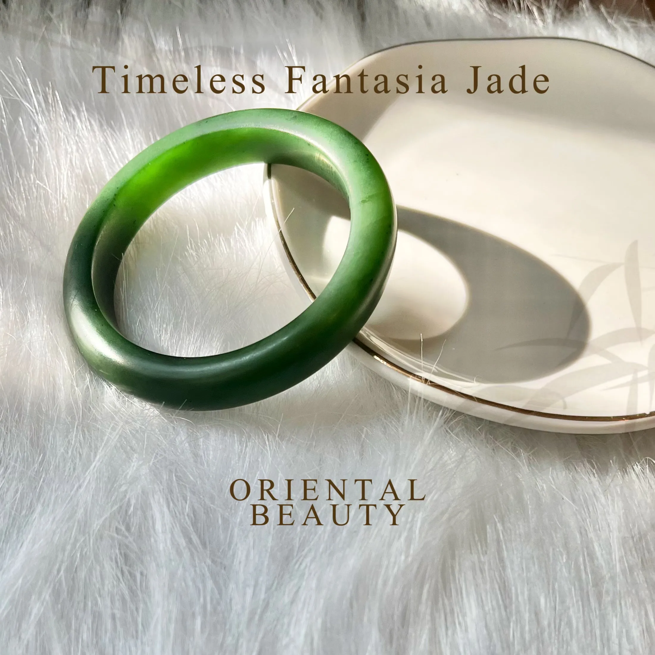 Certified Genuine Siberian green nephrite jade bracelet bangle - inner diameter 50mm - matte polish