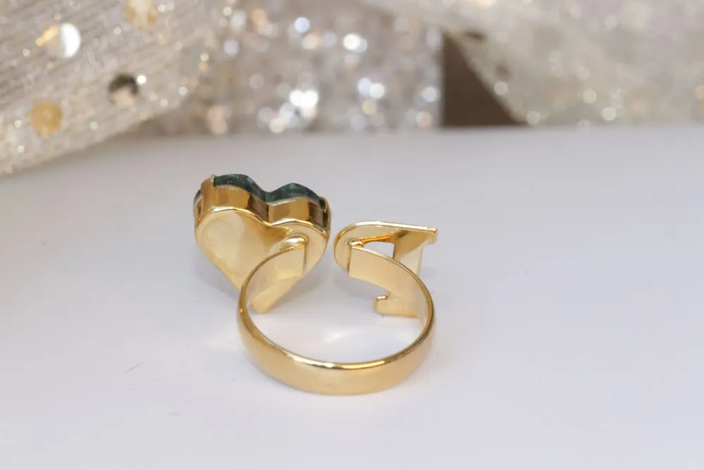 CHAMPAGNE HEART RING
