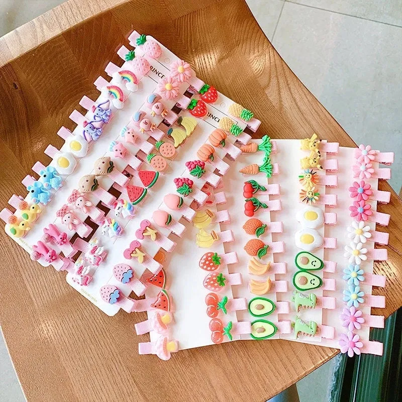 Children's Hairpin Set Manual Clip Package Cloth Art Hairpin Side Clip Bangs Clip