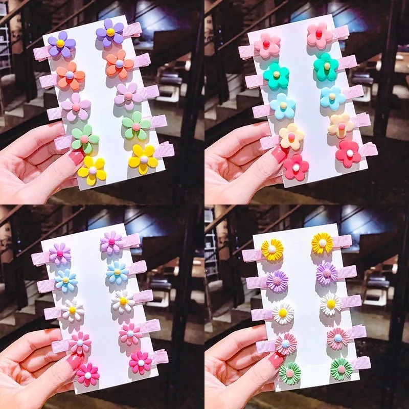 Children's Hairpin Set Manual Clip Package Cloth Art Hairpin Side Clip Bangs Clip