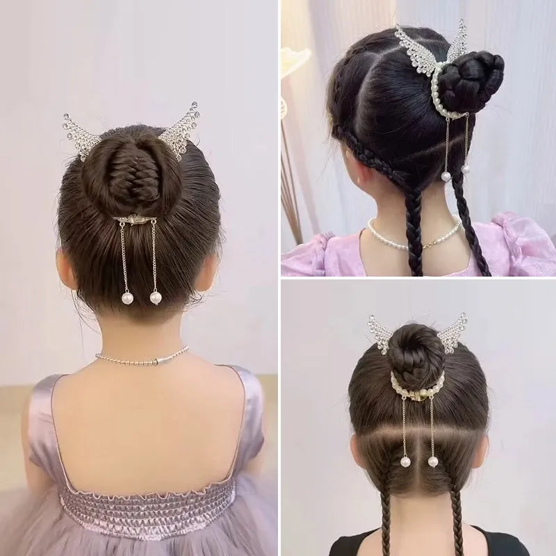 Children's Meatball Hair Accessories Temperament Headwear Fixed Hair Artifact Hairpin Korean Style High Sense Pony Tail Hairpin For Girls