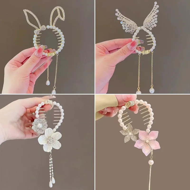 Children's Meatball Hair Accessories Temperament Headwear Fixed Hair Artifact Hairpin Korean Style High Sense Pony Tail Hairpin For Girls