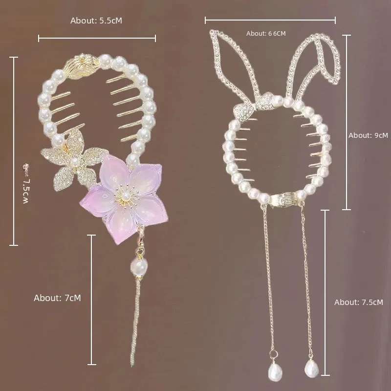 Children's Meatball Hair Accessories Temperament Headwear Fixed Hair Artifact Hairpin Korean Style High Sense Pony Tail Hairpin For Girls