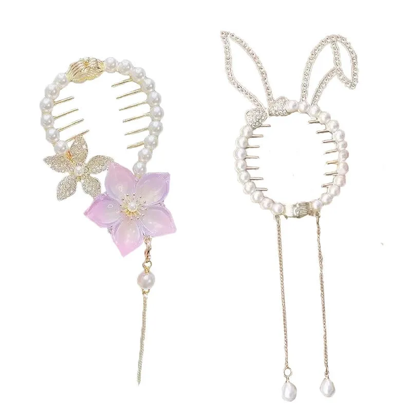 Children's Meatball Hair Accessories Temperament Headwear Fixed Hair Artifact Hairpin Korean Style High Sense Pony Tail Hairpin For Girls