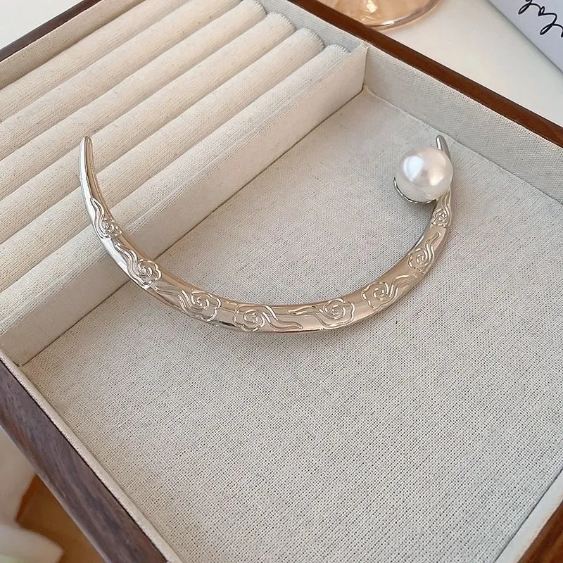 Chinoiserie Elegant Lady Flower Alloy Hairpin