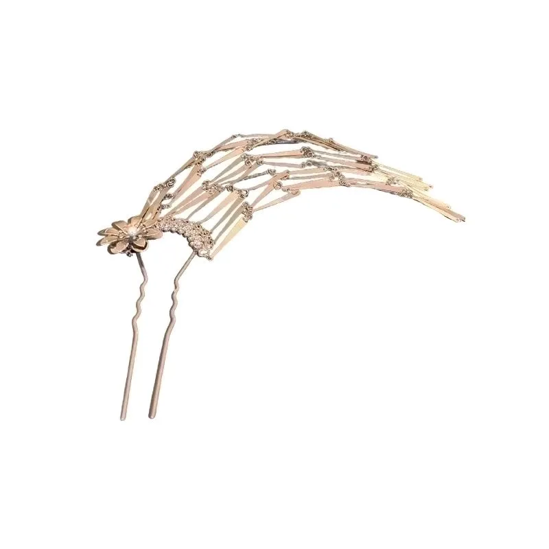 Chinoiserie Elegant Lady Flower Alloy Hairpin