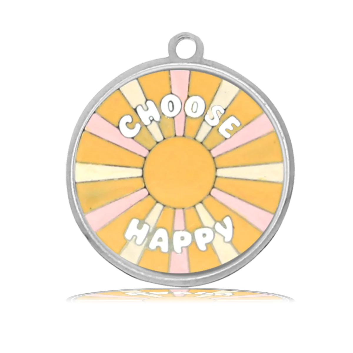 Choose Happy Charm with Lemonade Jade Charity Bracelet