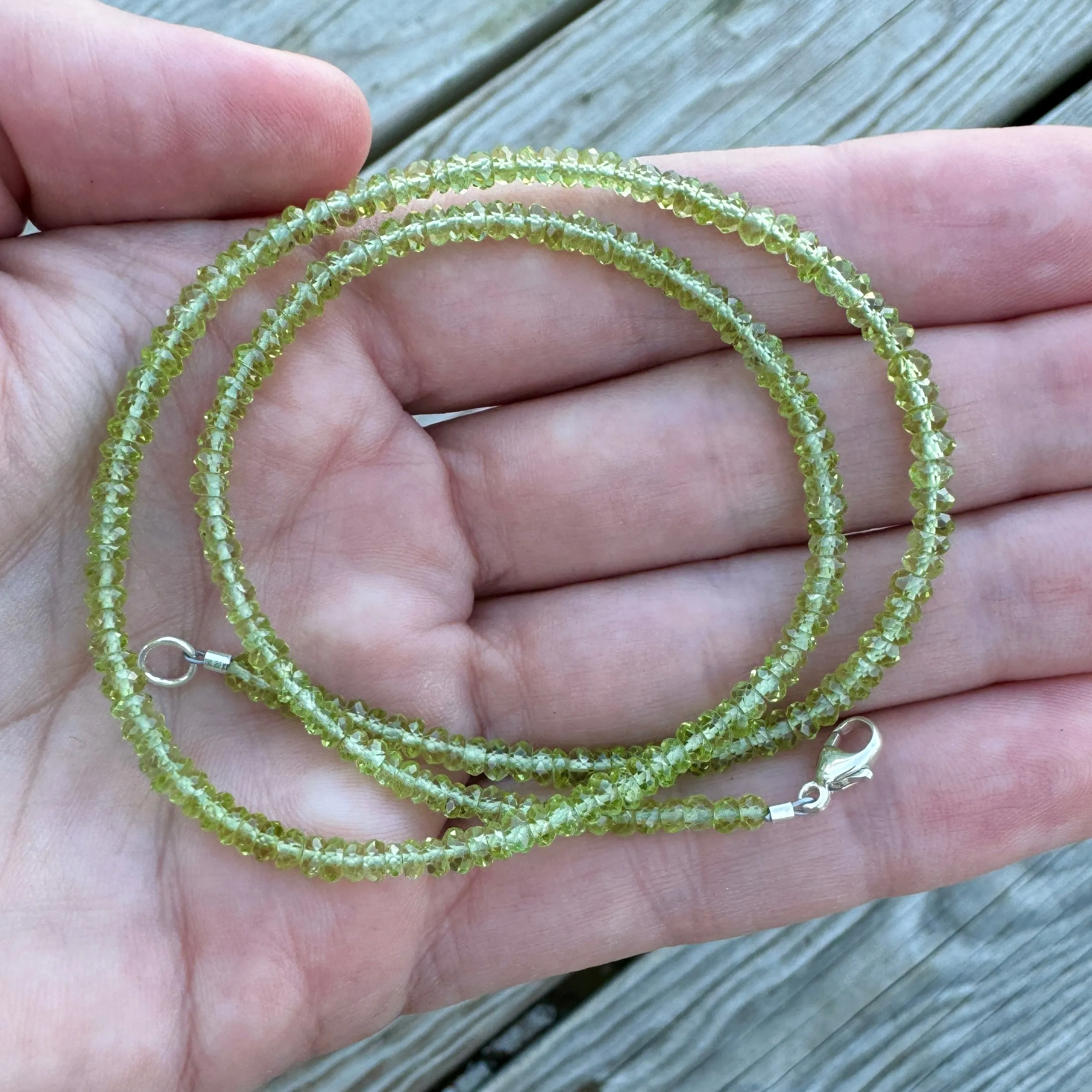 Claspless Small Peridot Strand