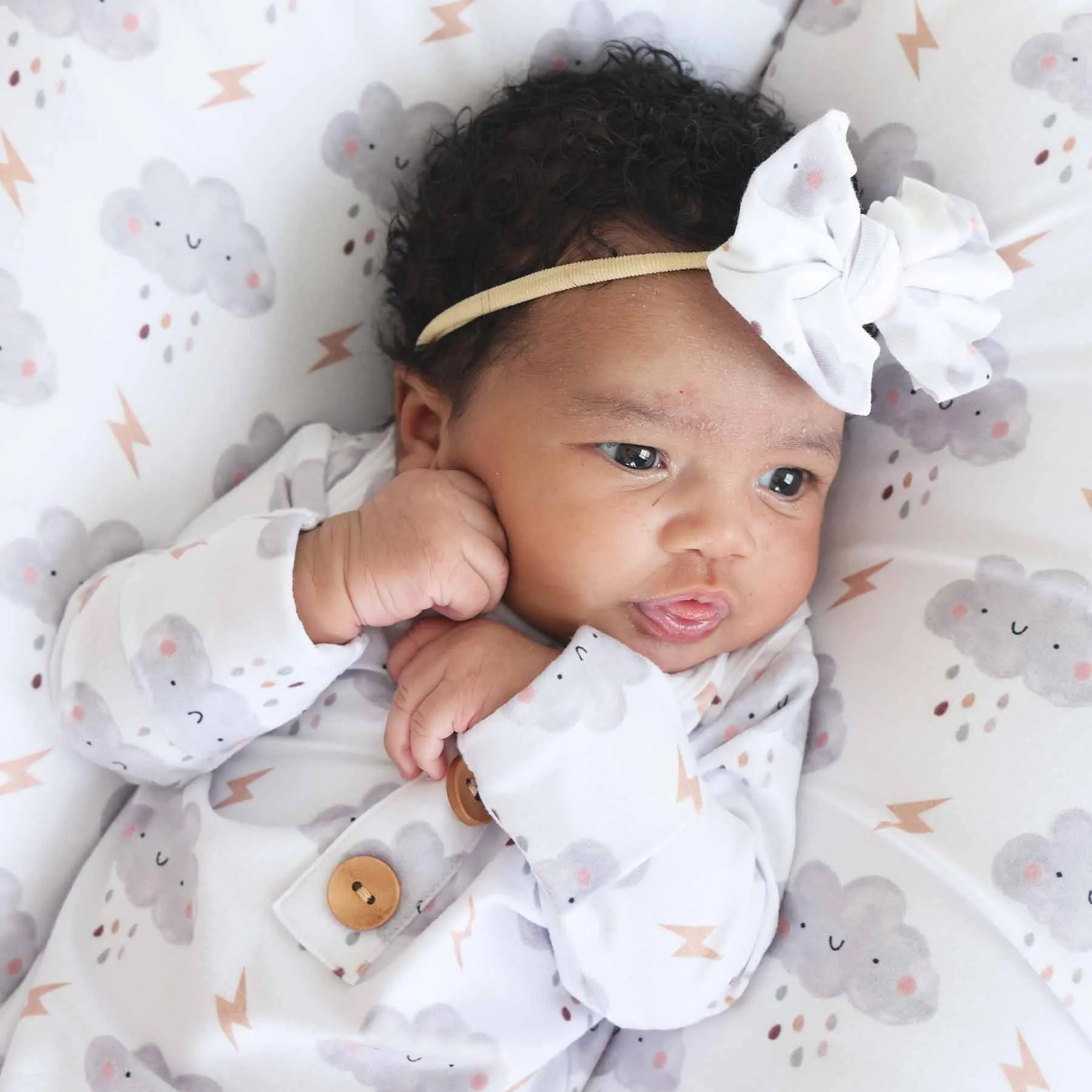 Cloudy Cuddles Knit Bow Headband