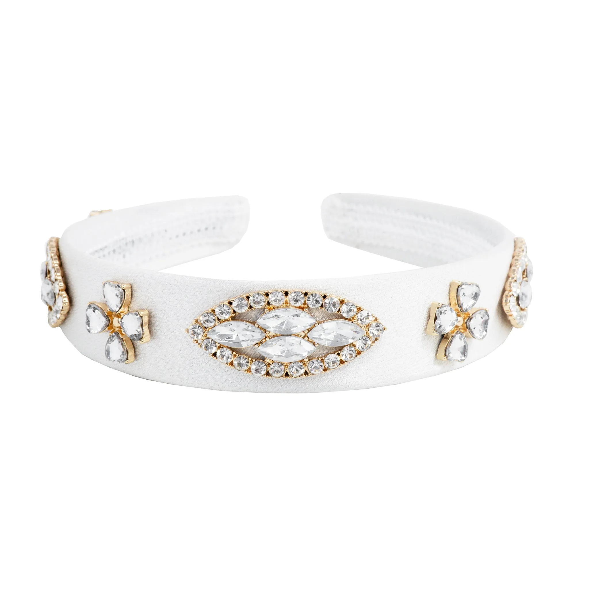 CROWNED IN WHITE CRYSTAL HEADBAND