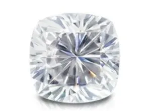 Cushion Cut Colorless Moissanite