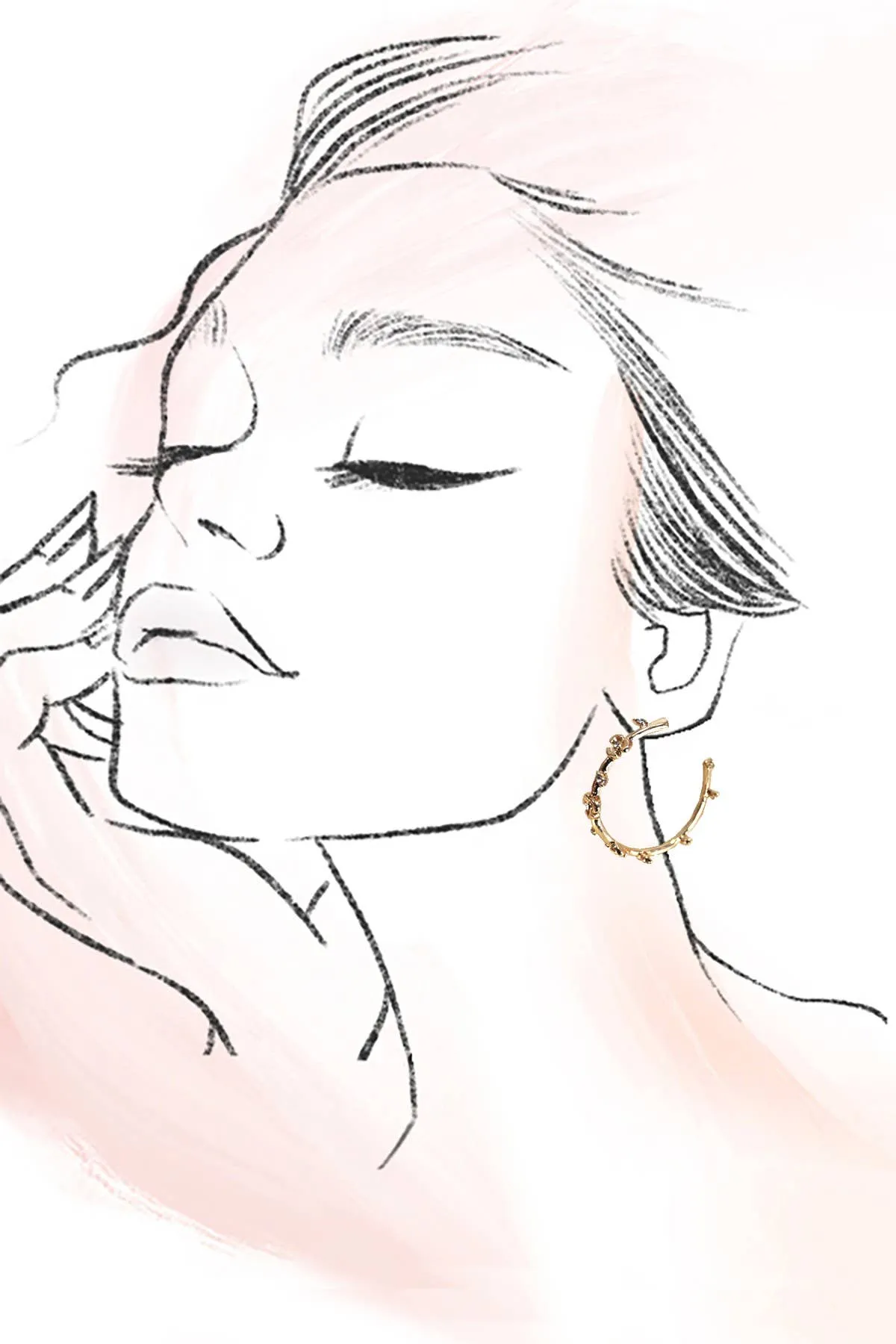 Dainty Flowered Hoop