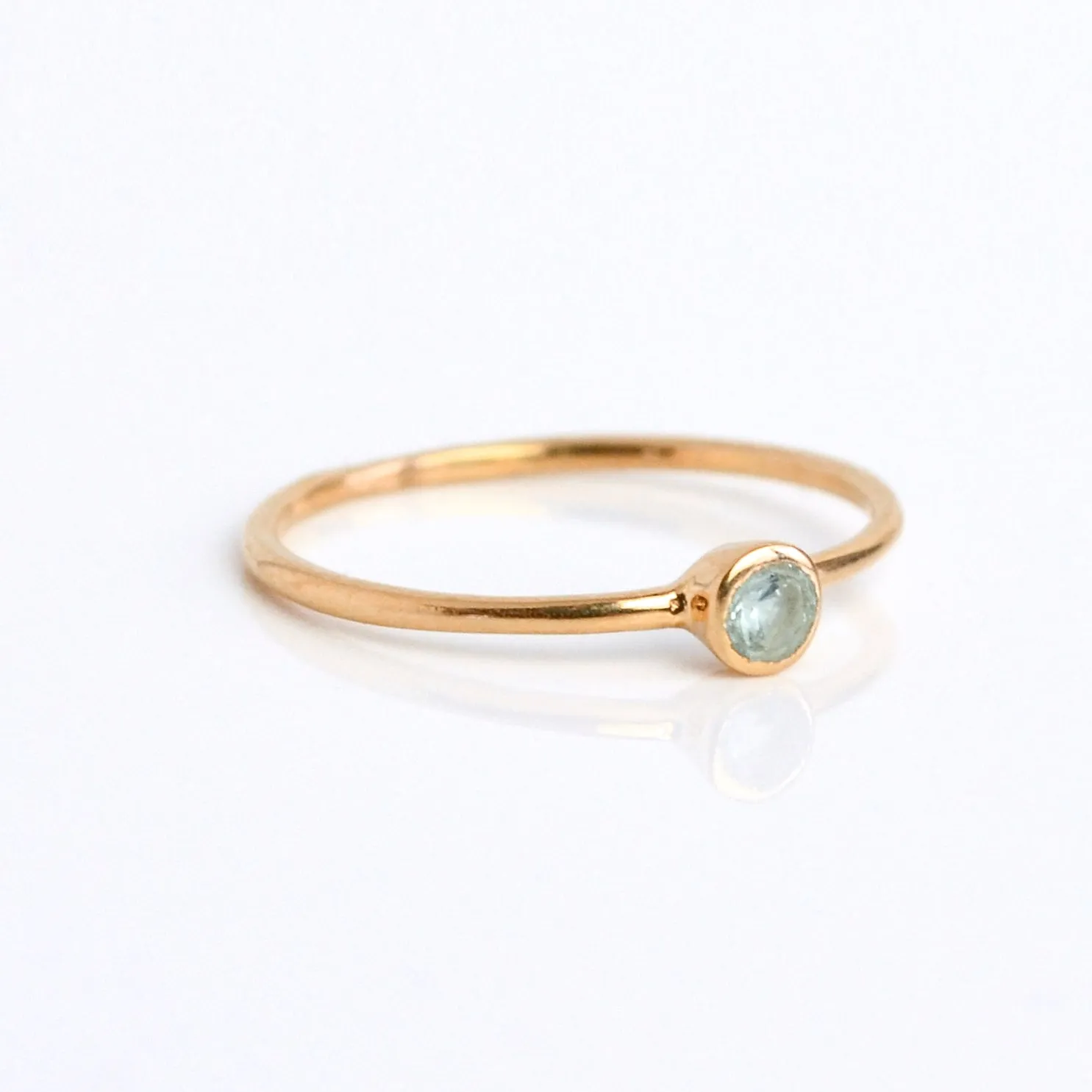 Dainty Stackable Blue Topaz Ring : December Birthstone
