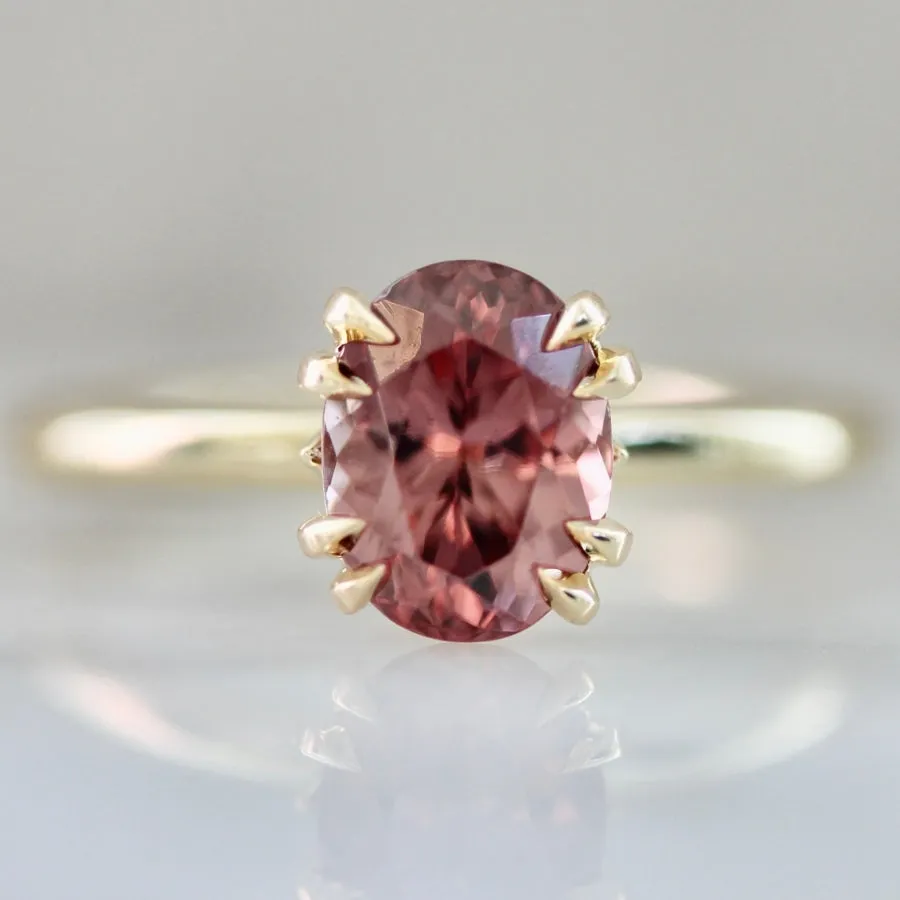 Desert Rose Oval Cut Zircon Ring
