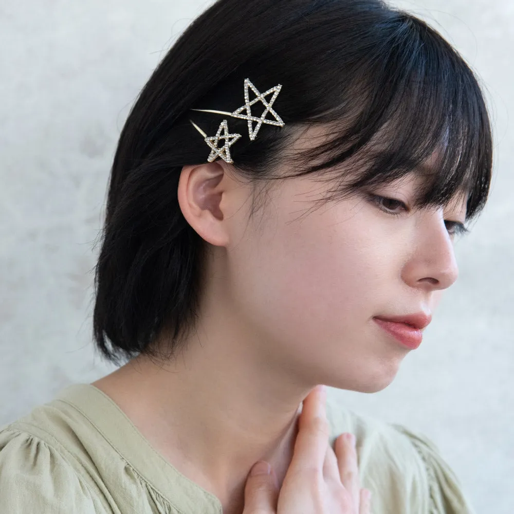 Diamante Star Hairpin Set