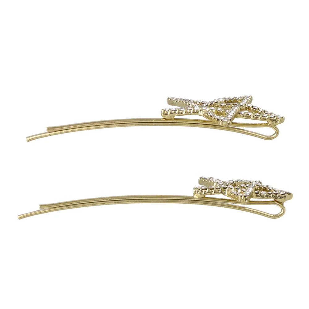 Diamante Star Hairpin Set