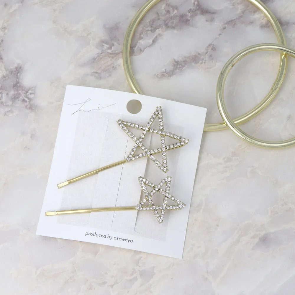 Diamante Star Hairpin Set