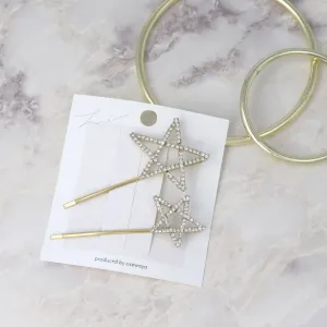 Diamante Star Hairpin Set