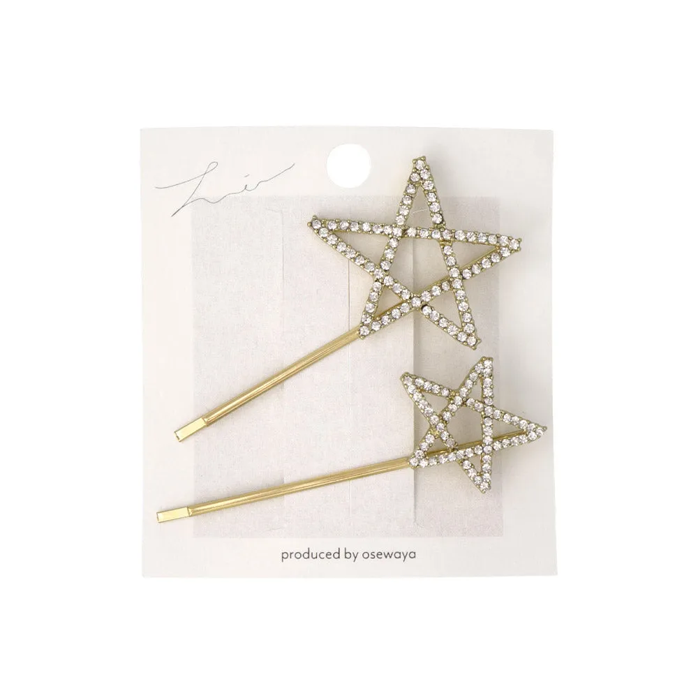 Diamante Star Hairpin Set