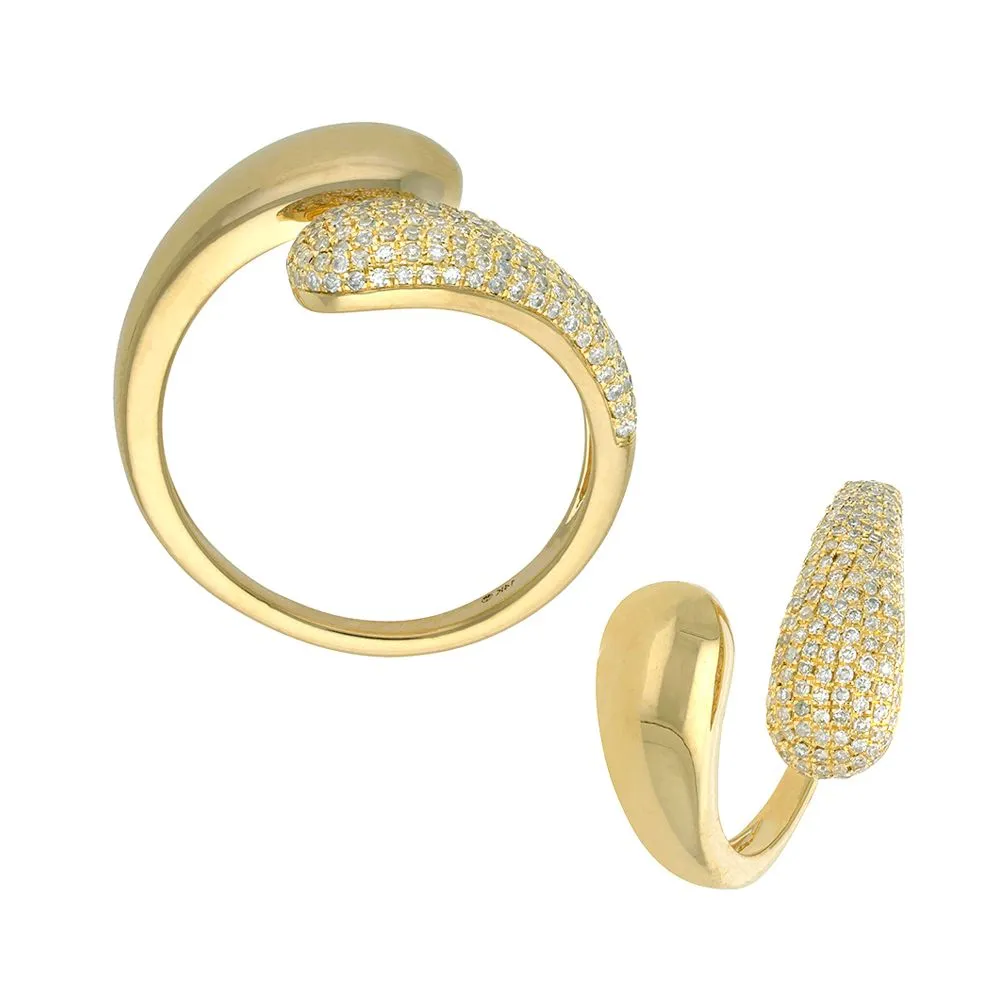 Diamond Open Adjustable Ring in US Size 7