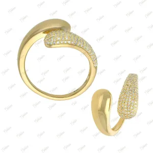 Diamond Open Adjustable Ring in US Size 7