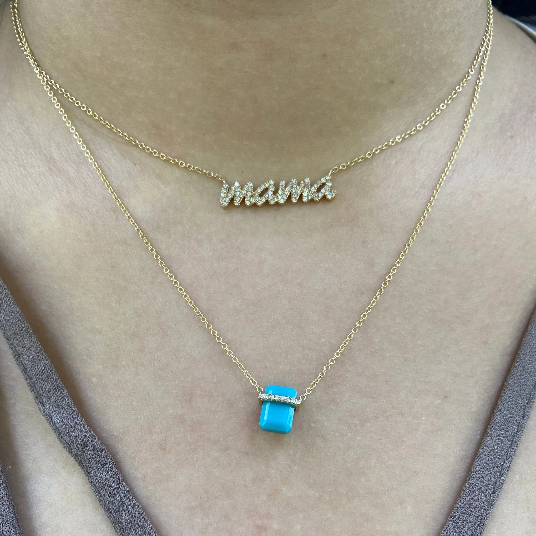 Diamond Rainbow Moonstone Necklace