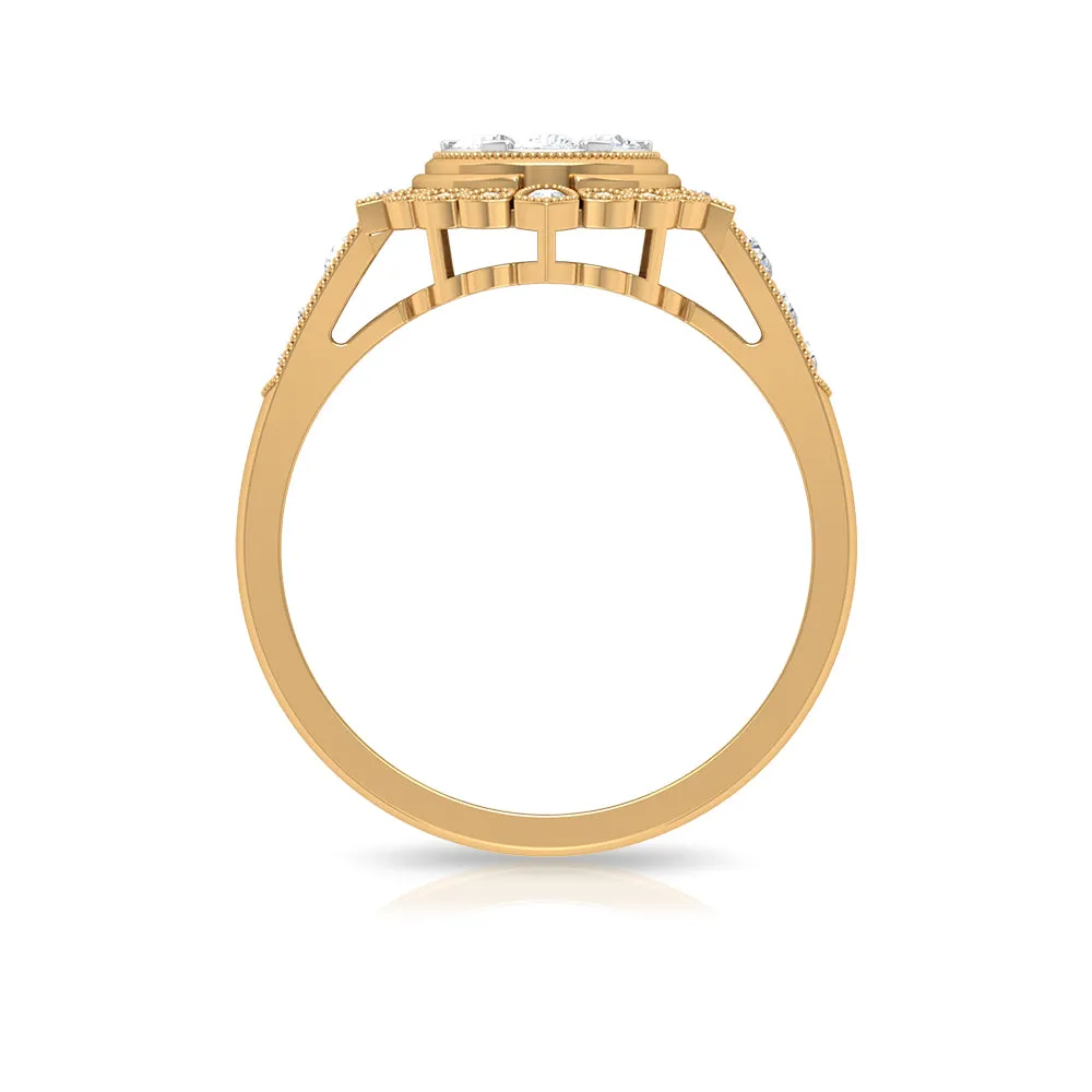 Diamond Vintage Illusion Engagement Ring
