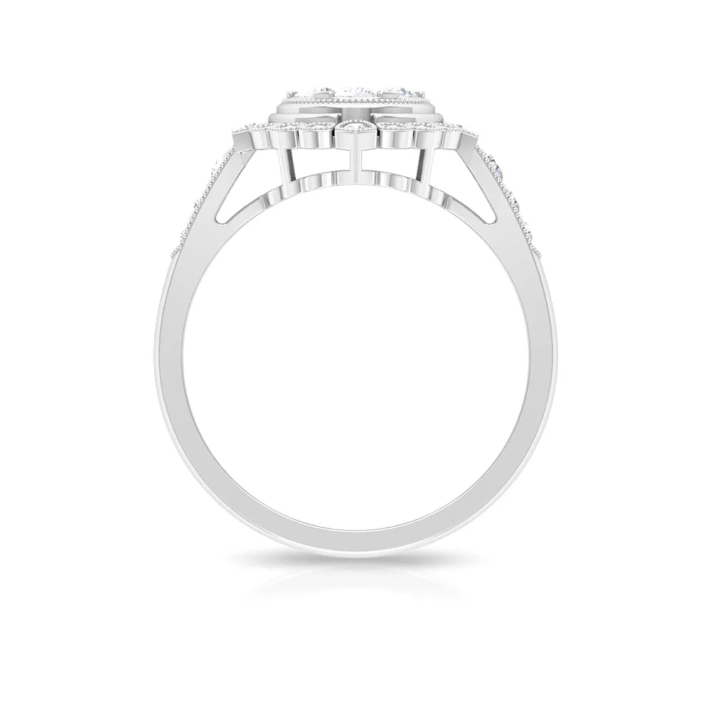 Diamond Vintage Illusion Engagement Ring