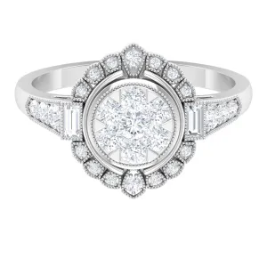 Diamond Vintage Illusion Engagement Ring