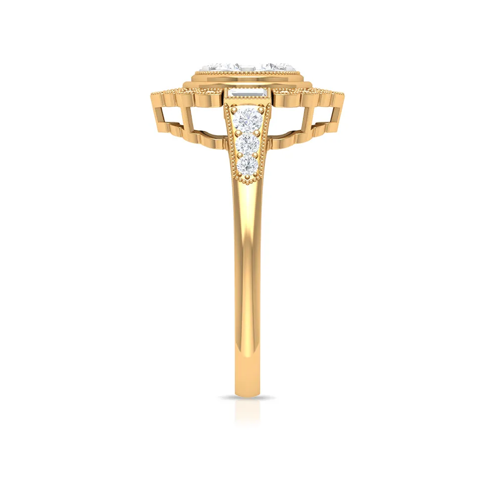 Diamond Vintage Illusion Engagement Ring