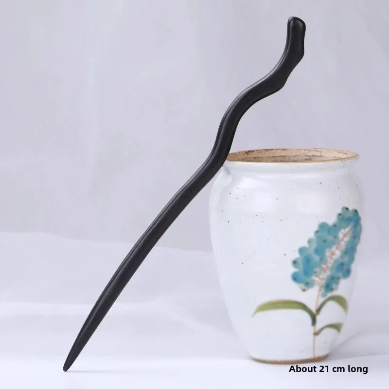 Ebony Hairpin Ancient Style Hair Accessories Hairpin Chopsticks Wholesale High-grade New Chinese Style Updo Wooden Hairpin Hanfu Headdress