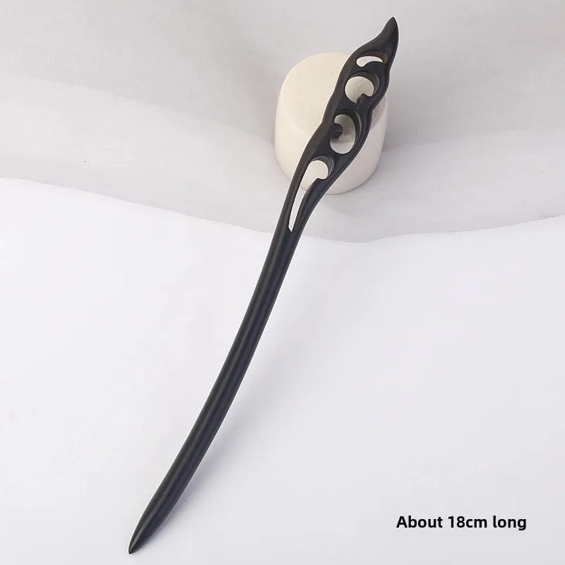 Ebony Hairpin Ancient Style Hair Accessories Hairpin Chopsticks Wholesale High-grade New Chinese Style Updo Wooden Hairpin Hanfu Headdress
