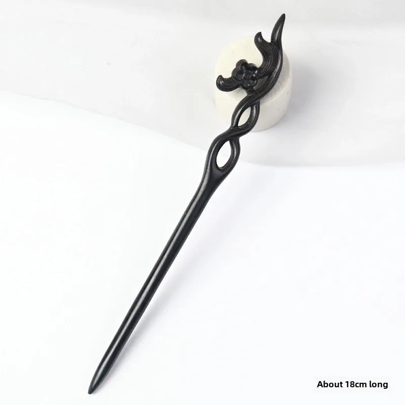Ebony Hairpin Ancient Style Hair Accessories Hairpin Chopsticks Wholesale High-grade New Chinese Style Updo Wooden Hairpin Hanfu Headdress