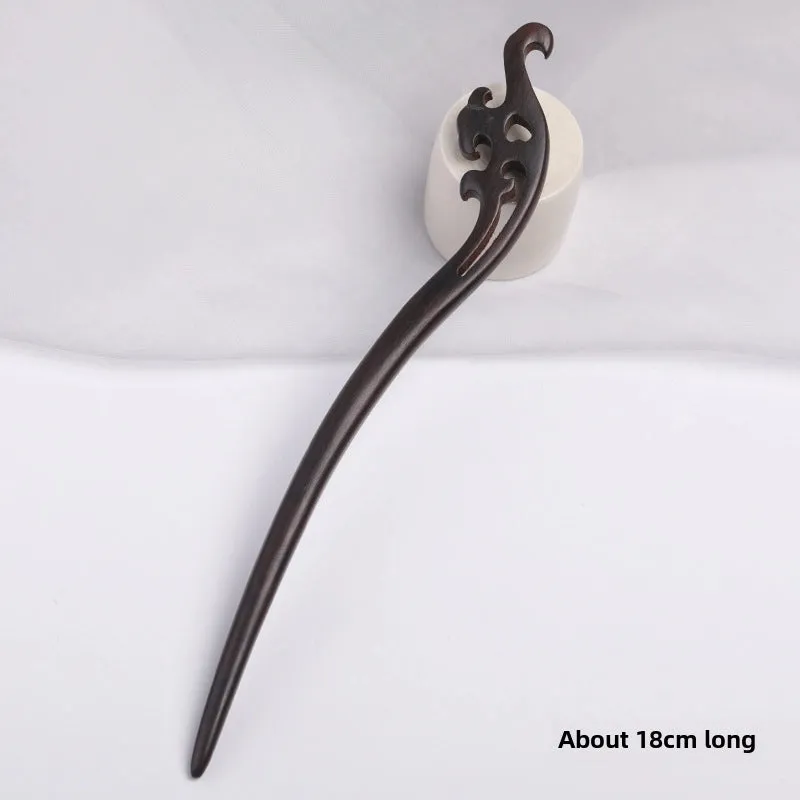 Ebony Hairpin Ancient Style Hair Accessories Hairpin Chopsticks Wholesale High-grade New Chinese Style Updo Wooden Hairpin Hanfu Headdress