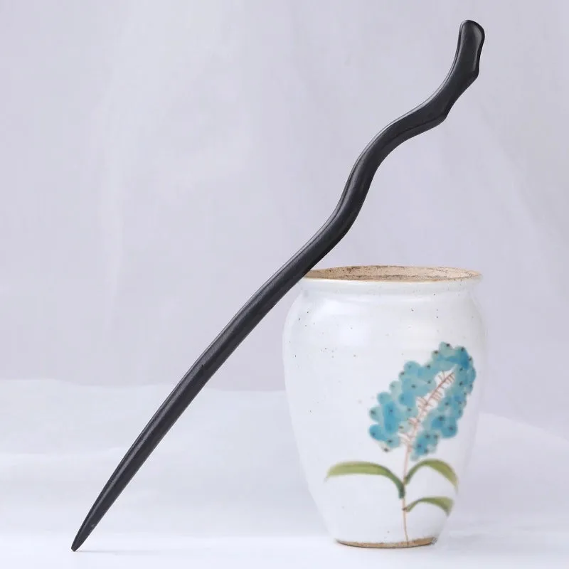 Ebony Hairpin Ancient Style Hair Accessories Hairpin Chopsticks Wholesale High-grade New Chinese Style Updo Wooden Hairpin Hanfu Headdress