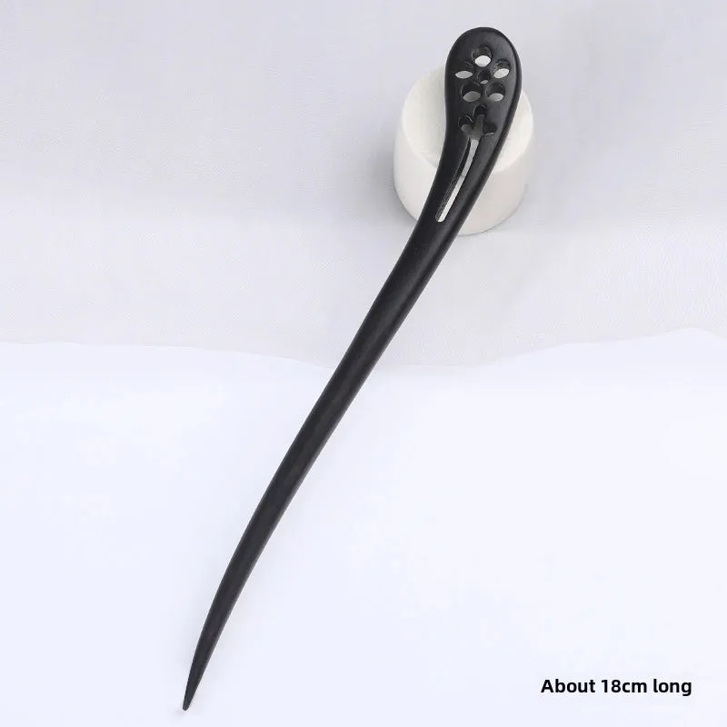 Ebony Hairpin Ancient Style Hair Accessories Hairpin Chopsticks Wholesale High-grade New Chinese Style Updo Wooden Hairpin Hanfu Headdress