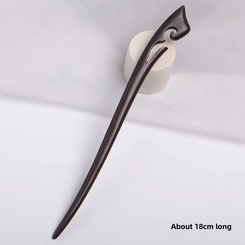 Ebony Hairpin Ancient Style Hair Accessories Hairpin Chopsticks Wholesale High-grade New Chinese Style Updo Wooden Hairpin Hanfu Headdress
