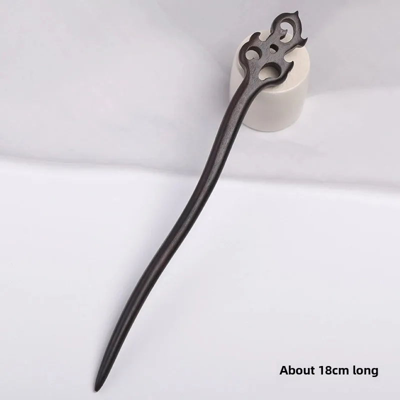 Ebony Hairpin Ancient Style Hair Accessories Hairpin Chopsticks Wholesale High-grade New Chinese Style Updo Wooden Hairpin Hanfu Headdress