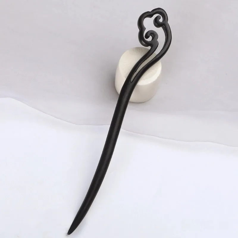 Ebony Hairpin Ancient Style Hair Accessories Hairpin Chopsticks Wholesale High-grade New Chinese Style Updo Wooden Hairpin Hanfu Headdress