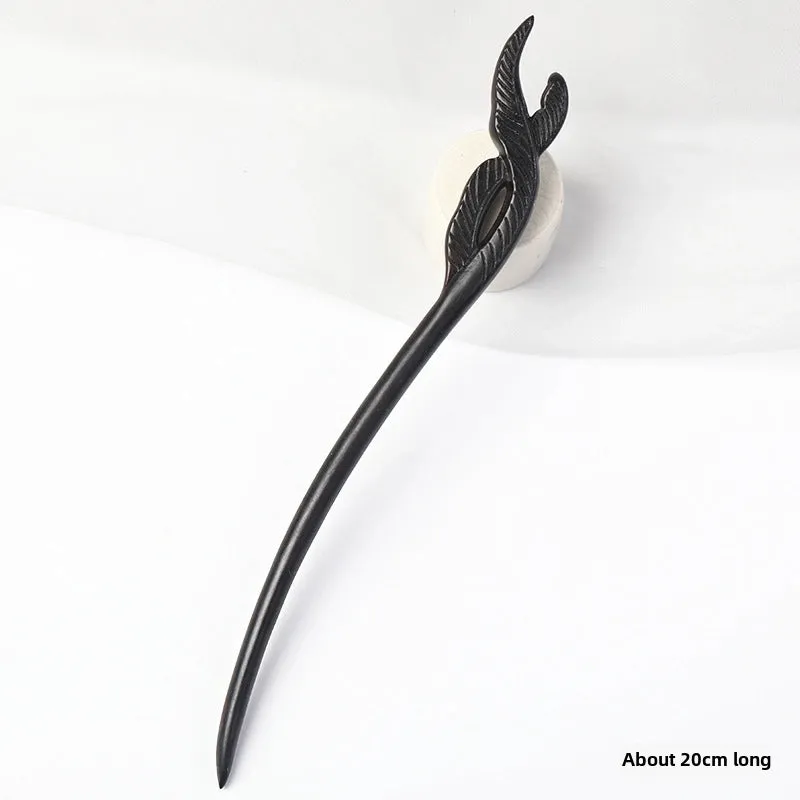 Ebony Hairpin Ancient Style Hair Accessories Hairpin Chopsticks Wholesale High-grade New Chinese Style Updo Wooden Hairpin Hanfu Headdress