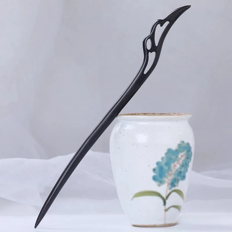 Ebony Hairpin Ancient Style Hair Accessories Hairpin Chopsticks Wholesale High-grade New Chinese Style Updo Wooden Hairpin Hanfu Headdress