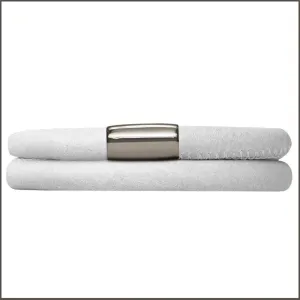Endless Double White Leather Bracelet